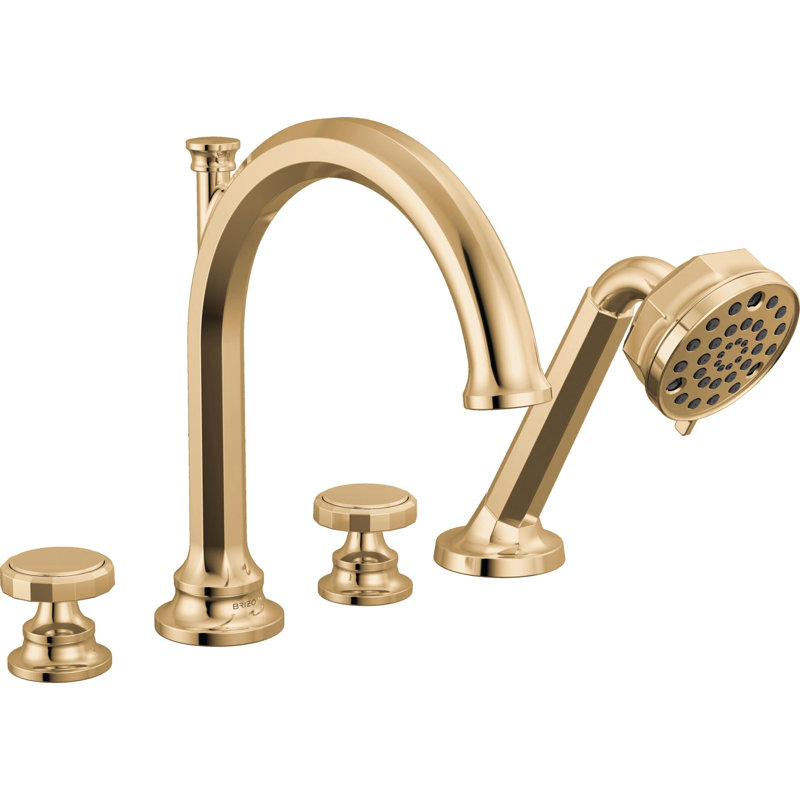 Beauclere™ Roman Tub Faucet With Handshower, Lever Handle, Brilliance Polished Nickel