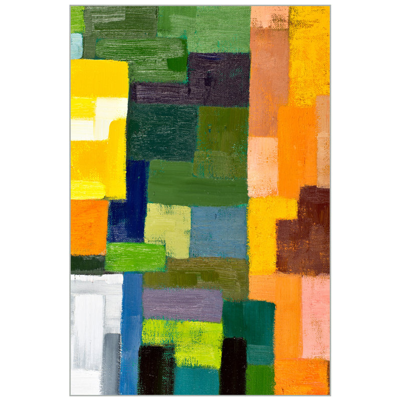 "Patches 1" par Christopher Kennedy - peinture sur toile à cadre flottant
