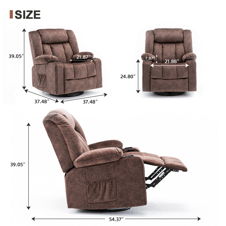 Winston Porter 40.2 Wide Velvet Super Soft And Oversize Power Lift Assist  Recliner Chair With Massage And Heat & Reviews