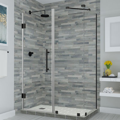 Cabine de douche rectangulaire à charnière 34 po x 72 po Bromley