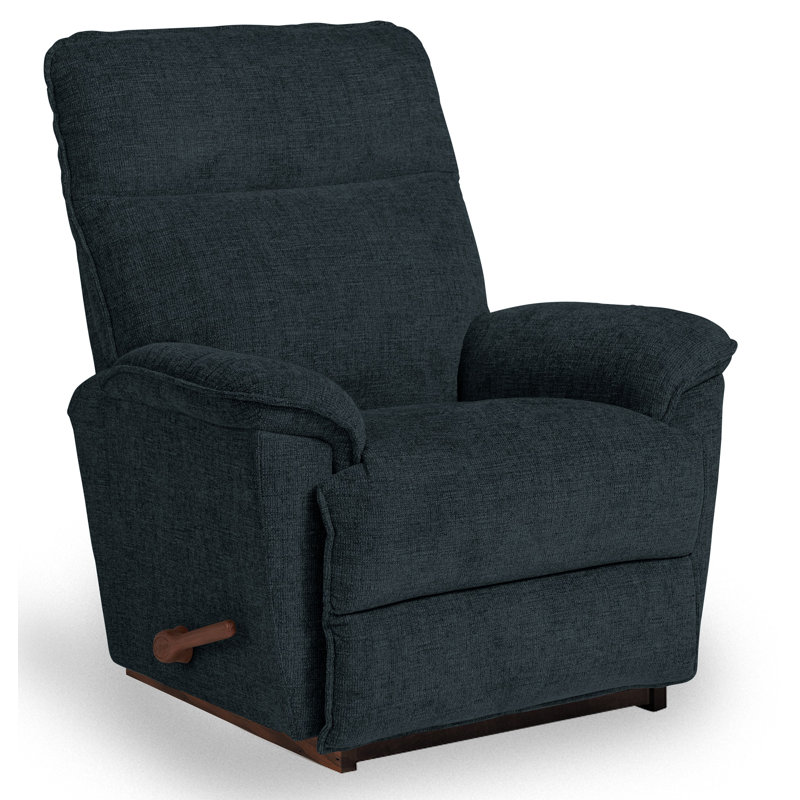 Jay Manual Rocking Recliner, Navy 100% Polyester