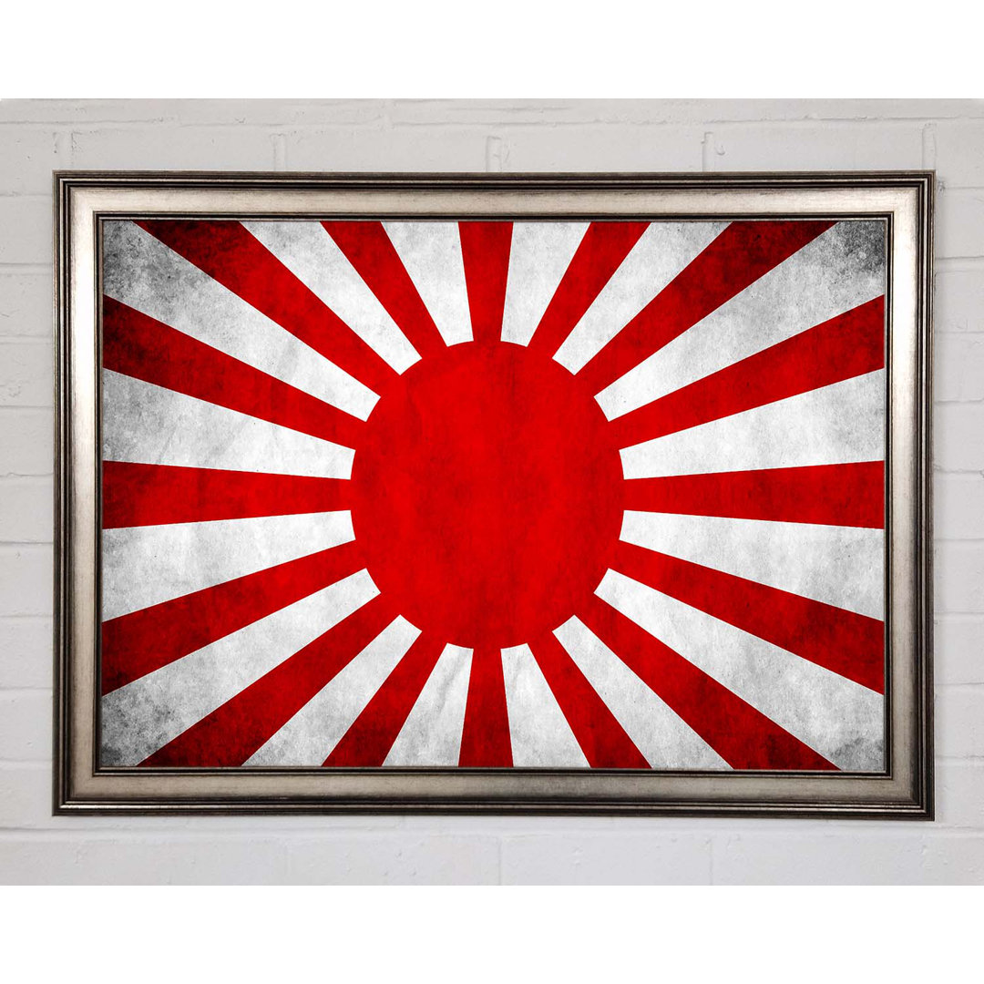 Japanische Kriegsflagge Gerahmter Druck