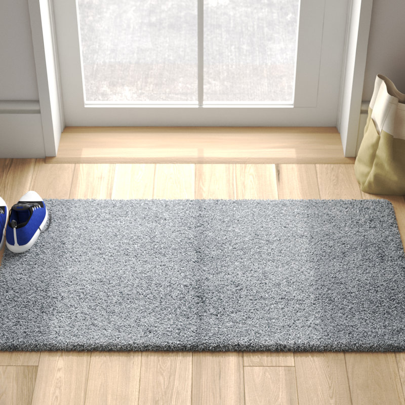 Elvira Shaggy Grey Rug, Rectangle 80 x 150cm