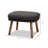 Inglewood Ottoman with Dark Gray Fabric Upholstered, Walnut Finish, 16.29" H X 22.8" W X 19.32" D-1344568435