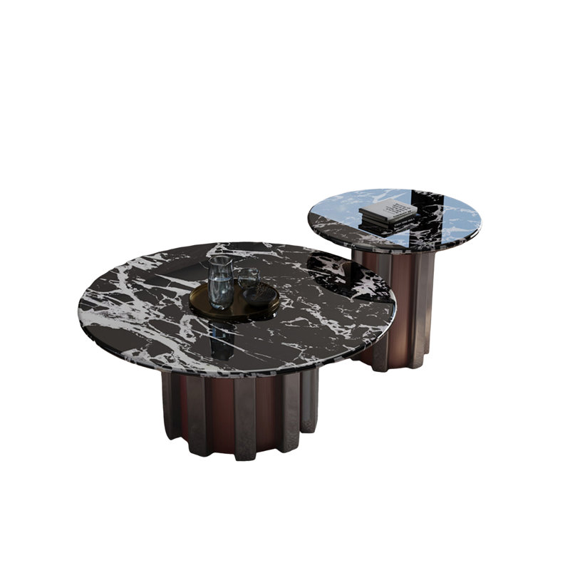 Moonya, 15.7" H x 35.4" L x 35.4" W, Black/Brown