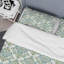 Ensemble de housse de couette en microfibre bleu / vert / blanc 3 pièces-1015900080
