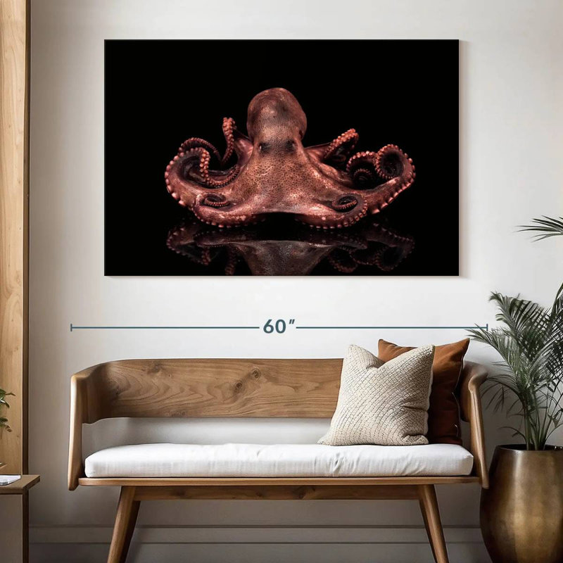 Brampt Plump Pink Octopus, 34" H x 51" W