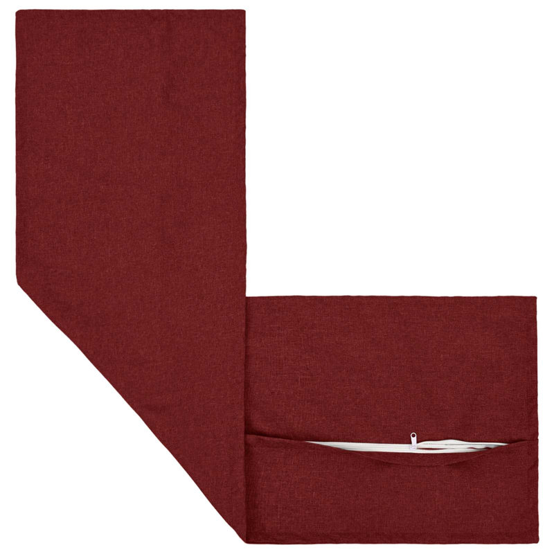 Cushion, Rectangle 40cm H x 145cm W, Wine Red