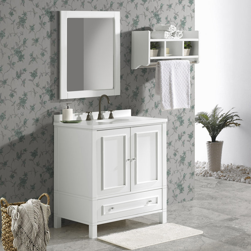 Williamsburg 30" White Pine Vanity Cabinet with Nickel Hardware