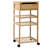  Kitchen Trolley With Wheels Natural 14.57 X 14.17 X 31.50 In