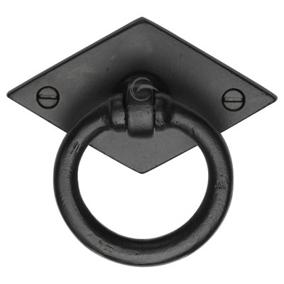 Heritage Brass Diamond Cabinet Ring Drop Pull