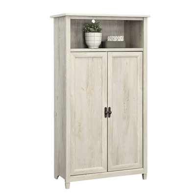 Armoire de rangement à finition brune de style chalet, quatre tablettes réglables pour la cuisine, la salle de bain ou le bureau, construction, glissement en douceur, zones compactes et serrées, armoire de routine à installation rapide