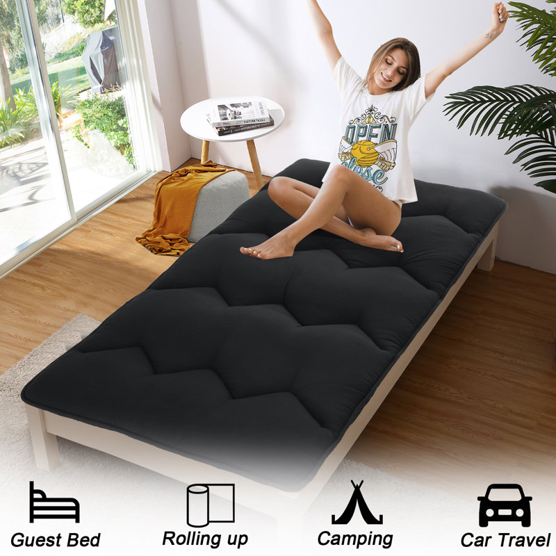 Matelas futon japonais, Twin, Black