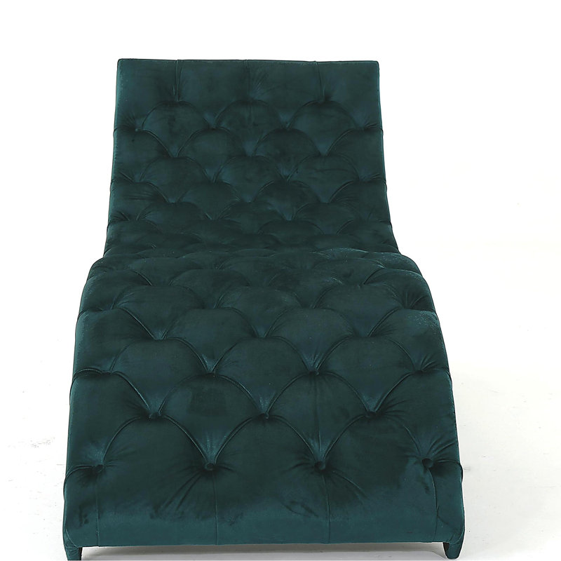 Chaise longue avec tissu en velours