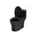 1.1/1.6 GPF Tornado Flush One-Piece Toilet Elongated, Siphonic S-trap 12",Soft Closing Seat, Button on Tank top ,Powerful Dual Flush MAP 1000g, Comfort Chair Seat ADA Height 17", Matte black-122579810