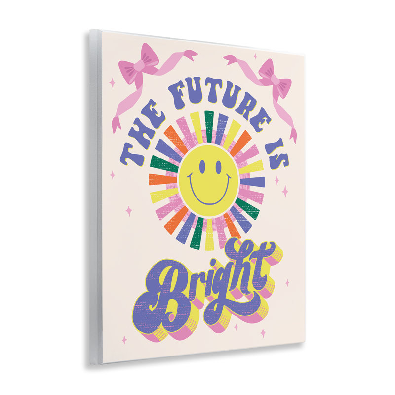 Groovy Future Is Bright Wall Plaque Art by Muffin Grayson