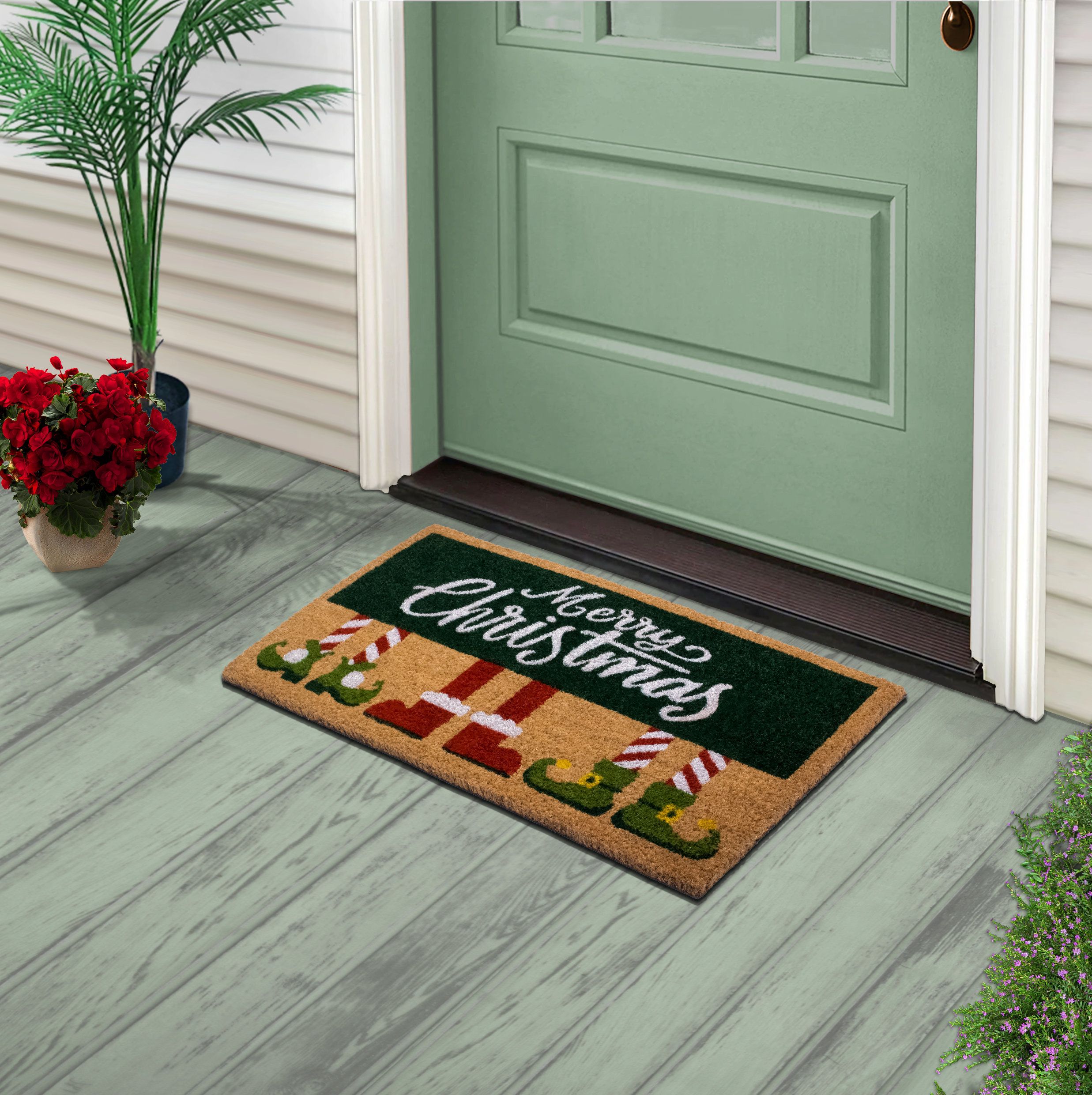 Northlight Natural Coir hello Outdoor Rectangular Doormat 18 X