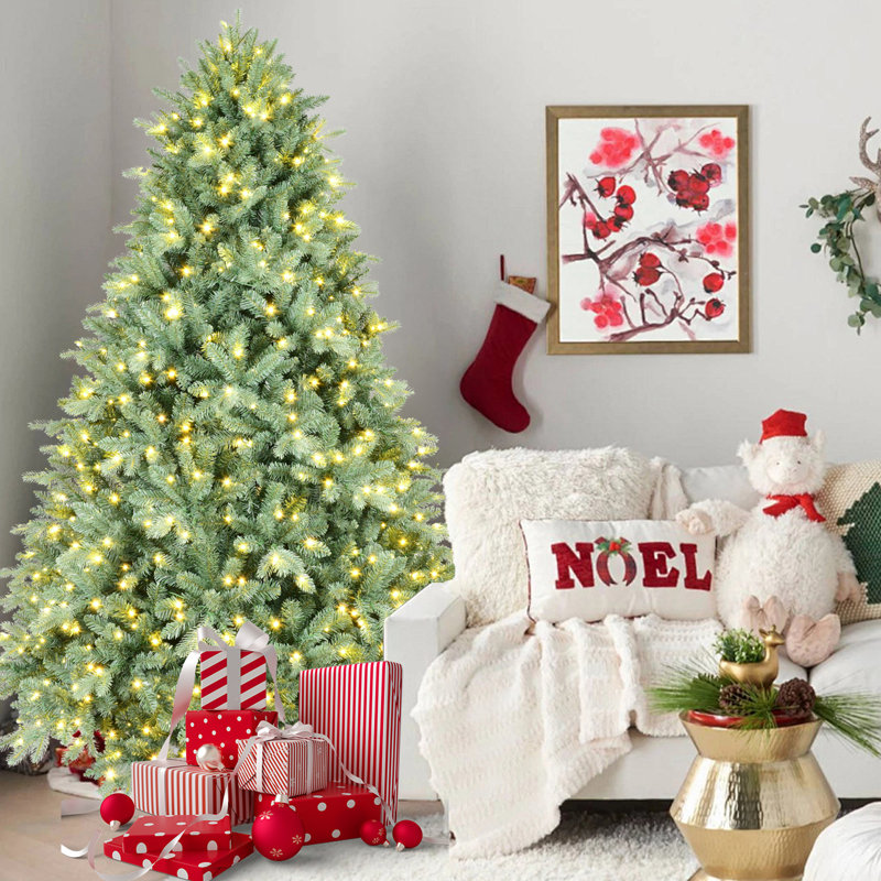 Arbre de Noël teinté pré-éclairé, 4', Illuminée