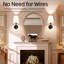 Rechargeable Wall Lights with Detachable Bulbs & Remote, Set of 2-1416514547