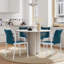 Ensemble de 12 chaises de salle à manger en corde tissée bleu Ricardo avec structure en plastique-1009347668