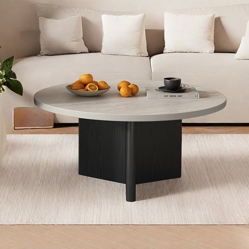 Table basse moderne simple en bois massif, H 15 po x L 31,5 po x l 31,5 po