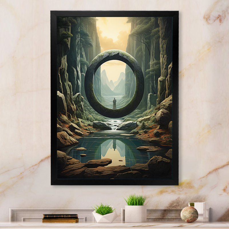 «Mind-Blowing», art mural surréalisme, Cadre photo noir simple, H 20 po x l 12 po x P 1 po