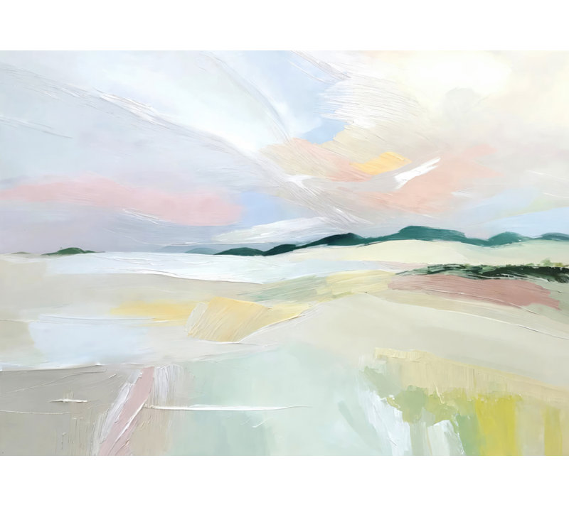 Abstrait-paysage-8, estampe numérique sur toile tendue avec châssis, H 20 po x l 24 po
