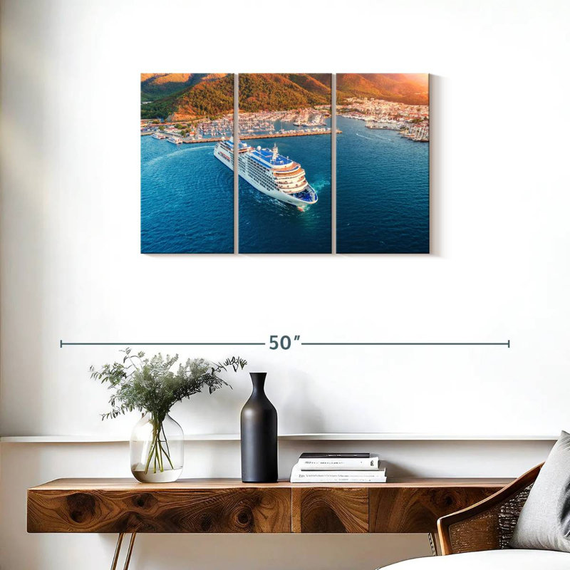 Port de croisières, H 20 po x l 33 po