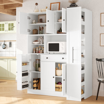 [Vidéo d'assemblage disponible] Buffet autoportant traditionnel avec rehausse 52,8X17,7X70inch TopMAX