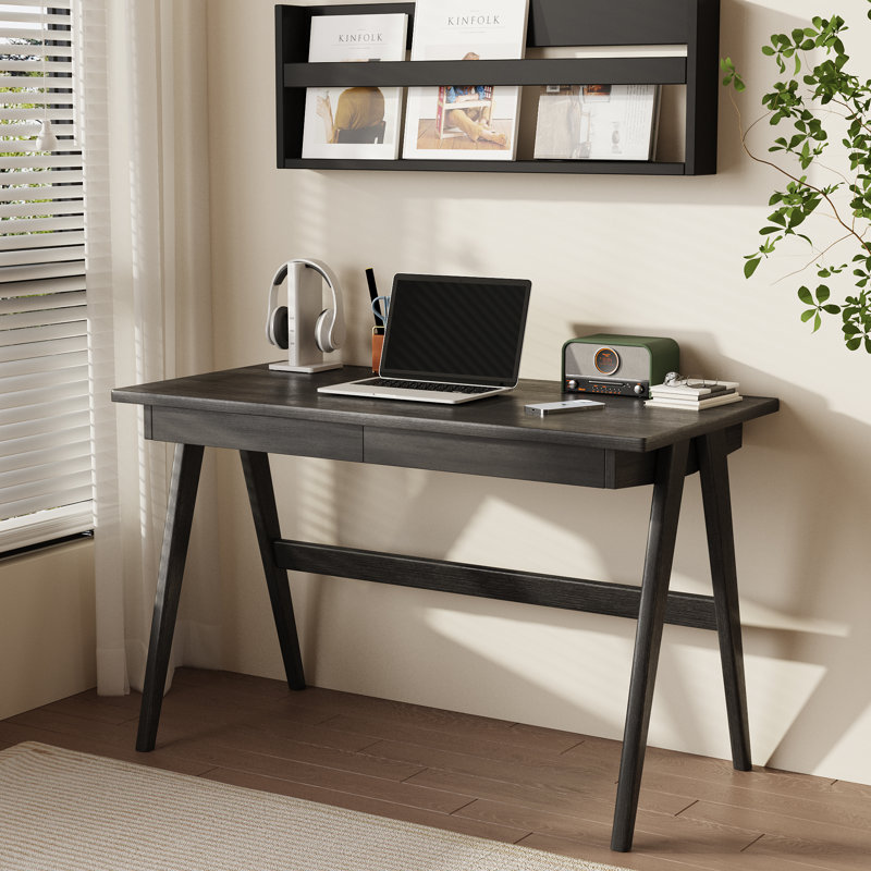 Bureau d'écriture rectangulaire L 48 po Lennex, Noir, H 30 po x l 47 po x P 24 po 