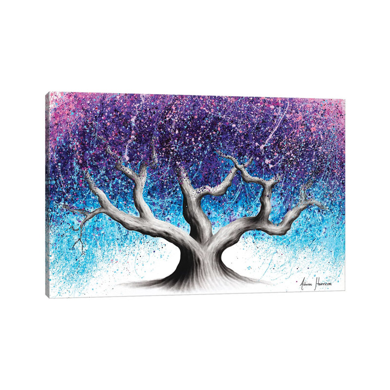 Midnight Dream Tree by Ashvin Harrison - Print on Canvas, Wrapped Canvas, 20.32 cm H x 30.48 cm W