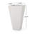 13" Outdoor Modern MGO Small Cast Stone Planter, White-456111213-456111208