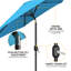 Parasol de marché 9pi avec bouton poussoir-111781684
