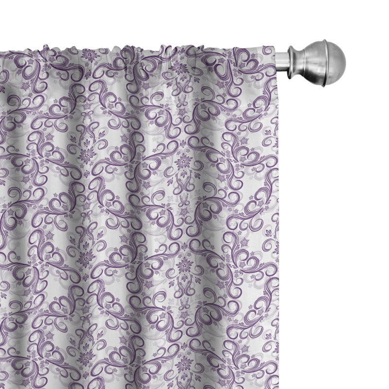 Victorian Semi-Sheer Rod Pocket Curtain Panels, 28" x 95"