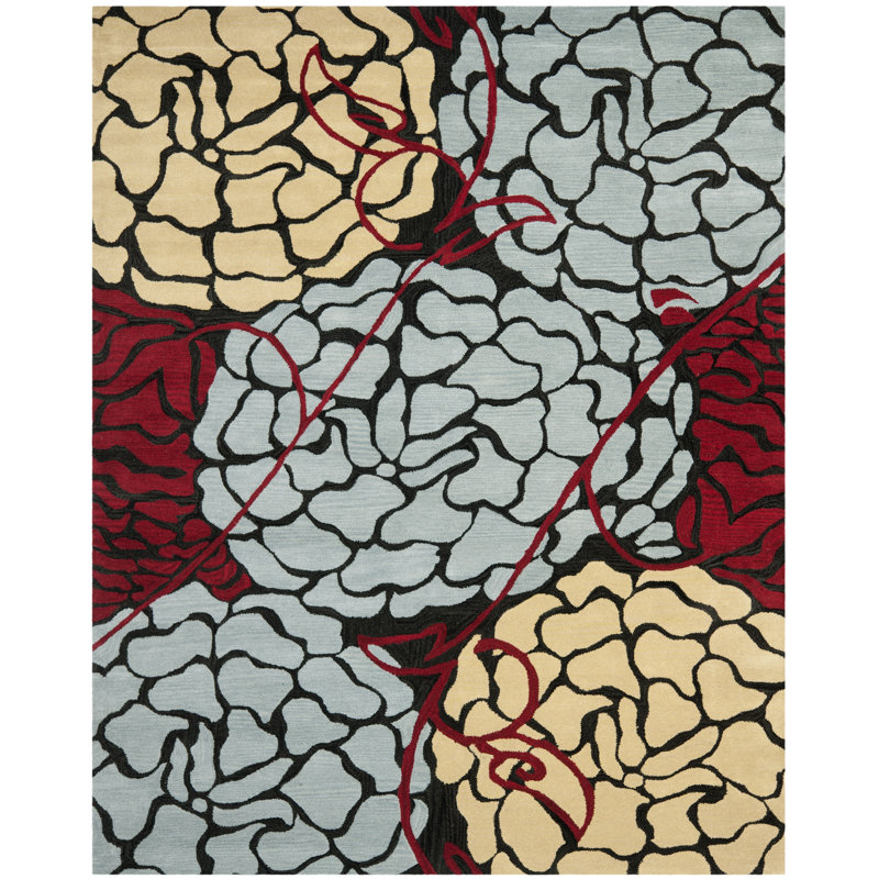 Tanner Wyndham Hand Tufted Wool Floral Rug, Rectangle 8' x 10'