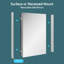 Armoire de rangement murale sans cadre l 24 po x H 36 po