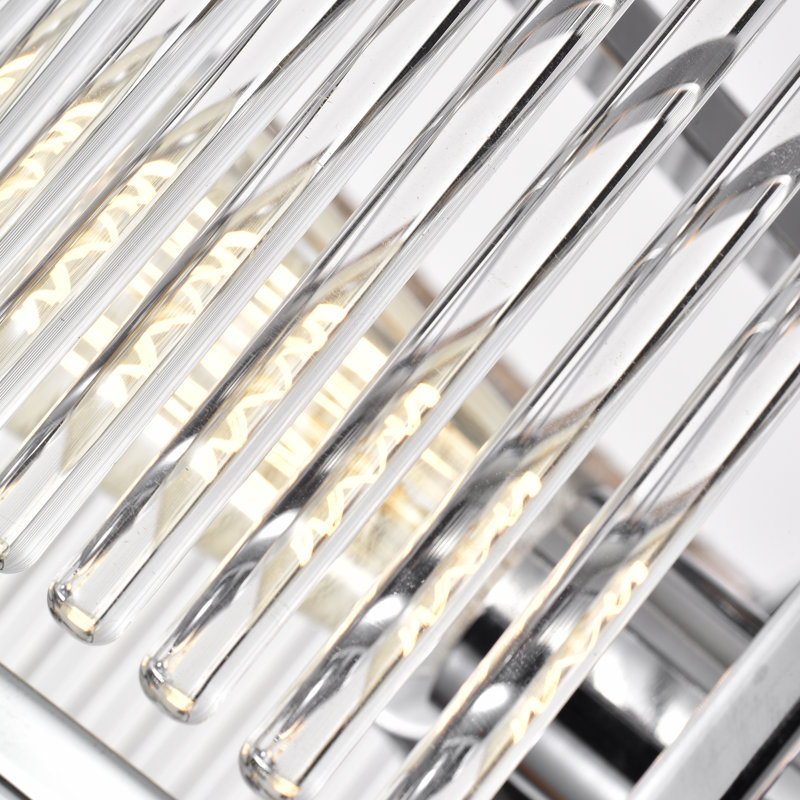 Plafonnier semi-encastré 3 lumières 15,75 po VanHouten, Chrome