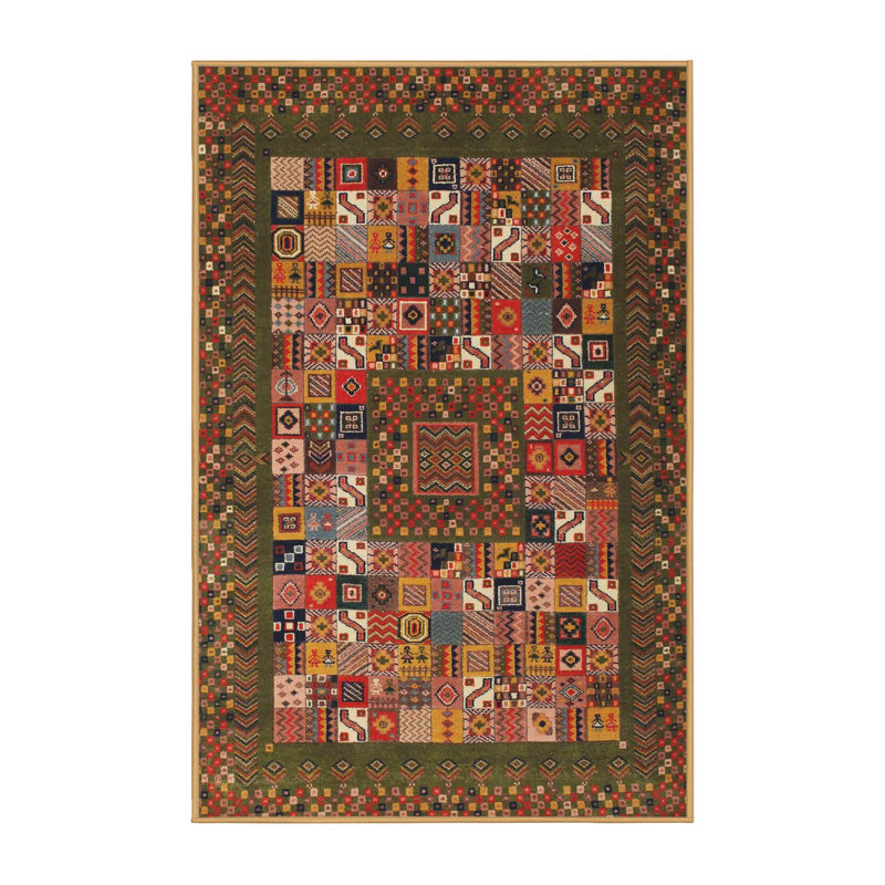 Tapis brun/rouge contemporain, Rectangle 8 pi x 12 pi