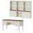 2 Piece Office Set, 56" Executive Desk & Set Of 2 Bookcases With Drawers-70496807