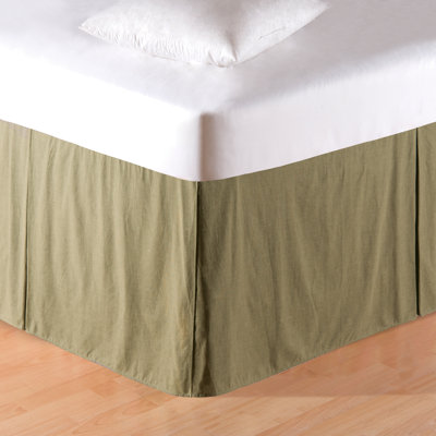 Amison Mini Green Plaid Bed Skirt