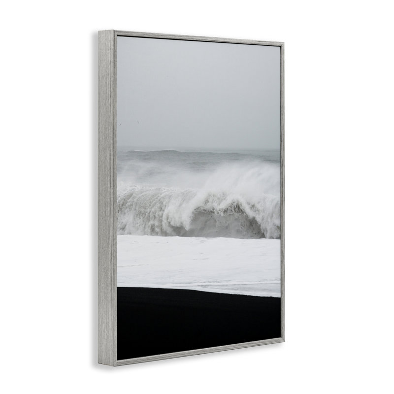 Giclée encadrée par Beach Foam Crashing, conception de Jade Sharp Photo, Estampe numérique Farmhouse, H 18 po x l 12 po