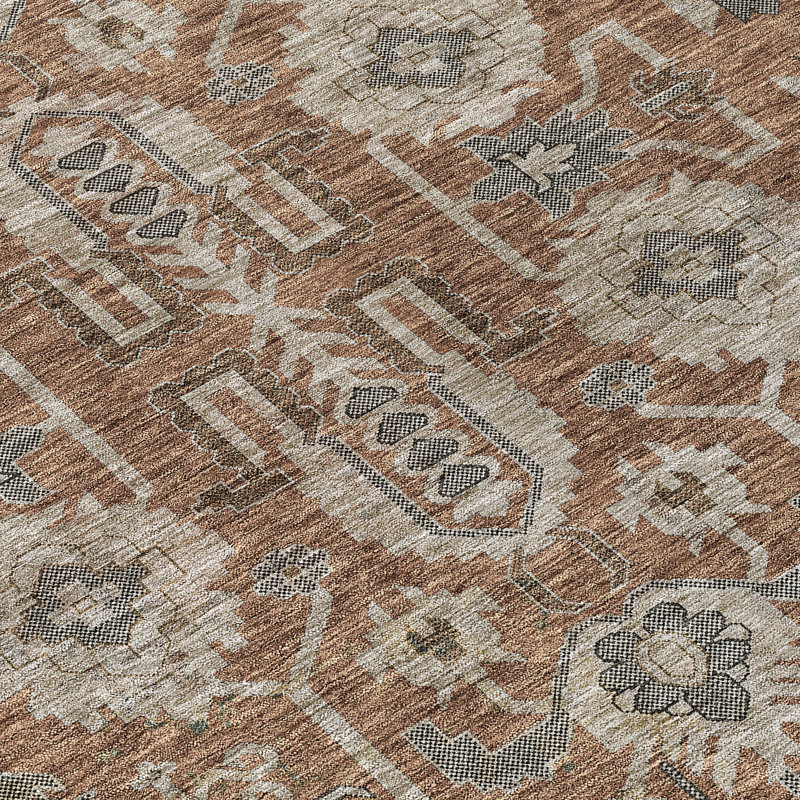 Myda Washable Oriental Indoor / Outdoor Rug, Rectangle 10' x 14'