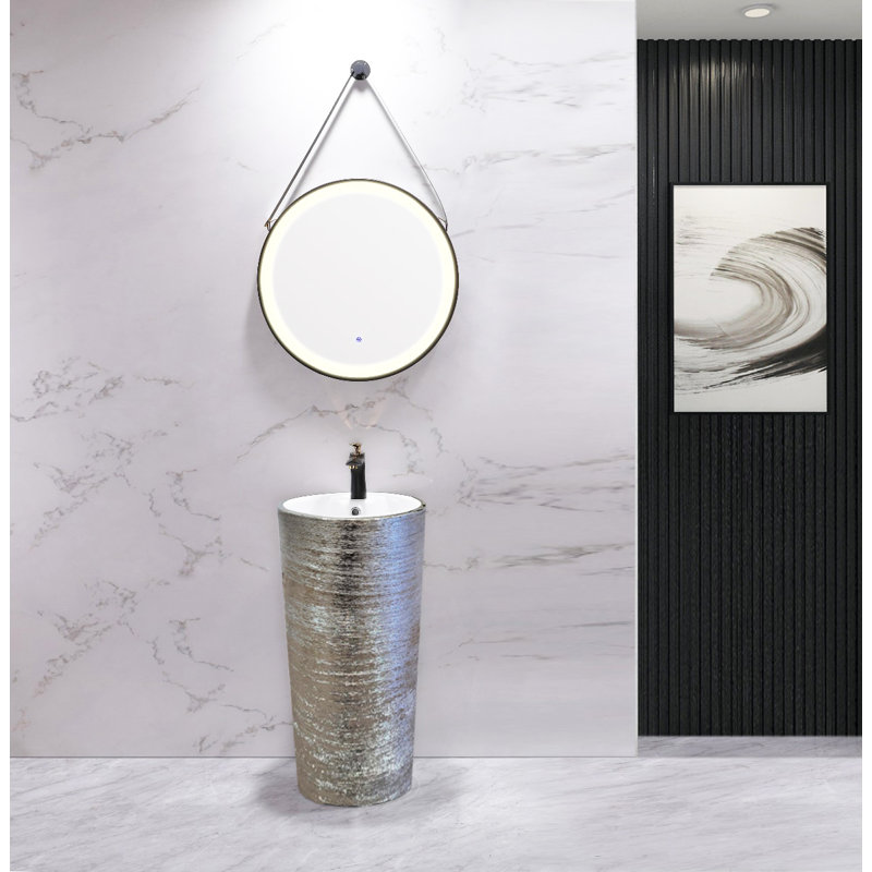 Lavabo sur pied en céramique 16 po Stanley