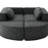 Boneless Modular 114.9" With Unique Curved Modules, Comfortable Seating, And Boucle Fabric For Living Room, 6 Seats, Black - Combined Design, Deep Soft & Wear-1676931119