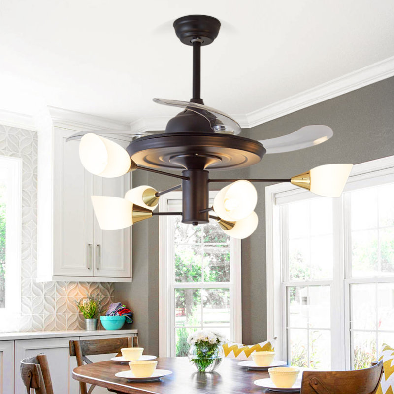 Ventilateur de plafond avec ensemble d'éclairage Kamrynn, 42.51"
