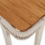 Table d'appoint en bois d'acacia à finition teck, table de bout d'extérieur pour patio avec corde beige et structure en métal naturel d'une capacité de 120 lb, table d'appoint carrée pour la cour, le balcon et le salon