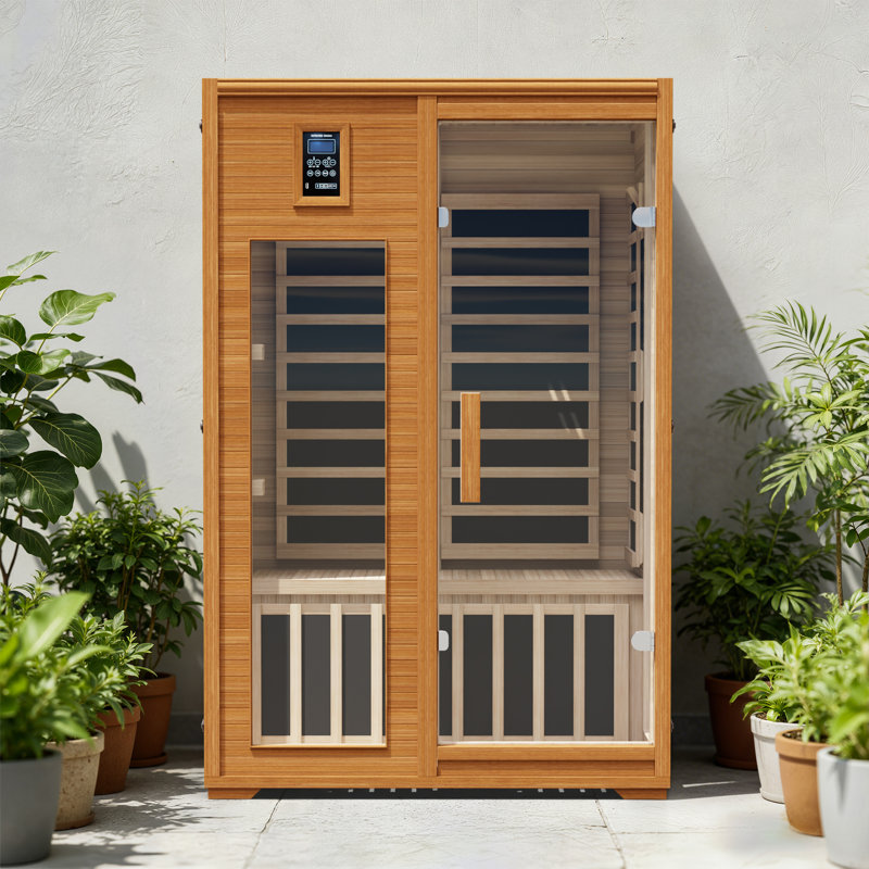 2-Person Canadian Hemlock Low-EMF Infrared Sauna