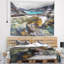 Polyester ruisseau Mountain qui coule dans le lac avec accessoires de suspension inclus-28489977