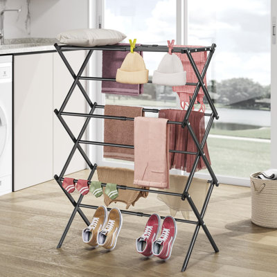 Séchoir à linge extensible à 3 niveaux pour vêtements