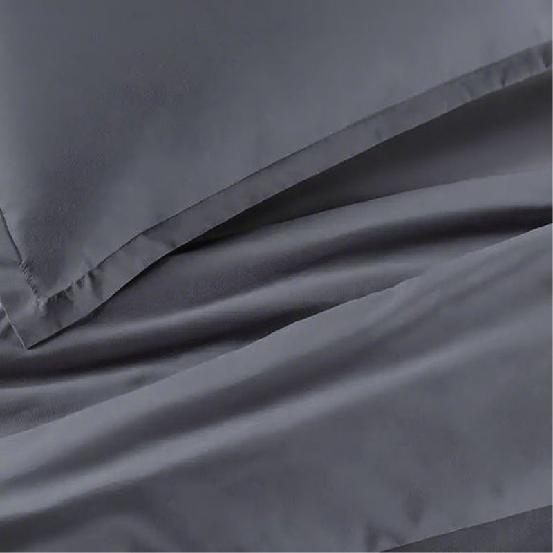 Housse de couette unie gris simple, Housse de couette pour lit simple, Gris